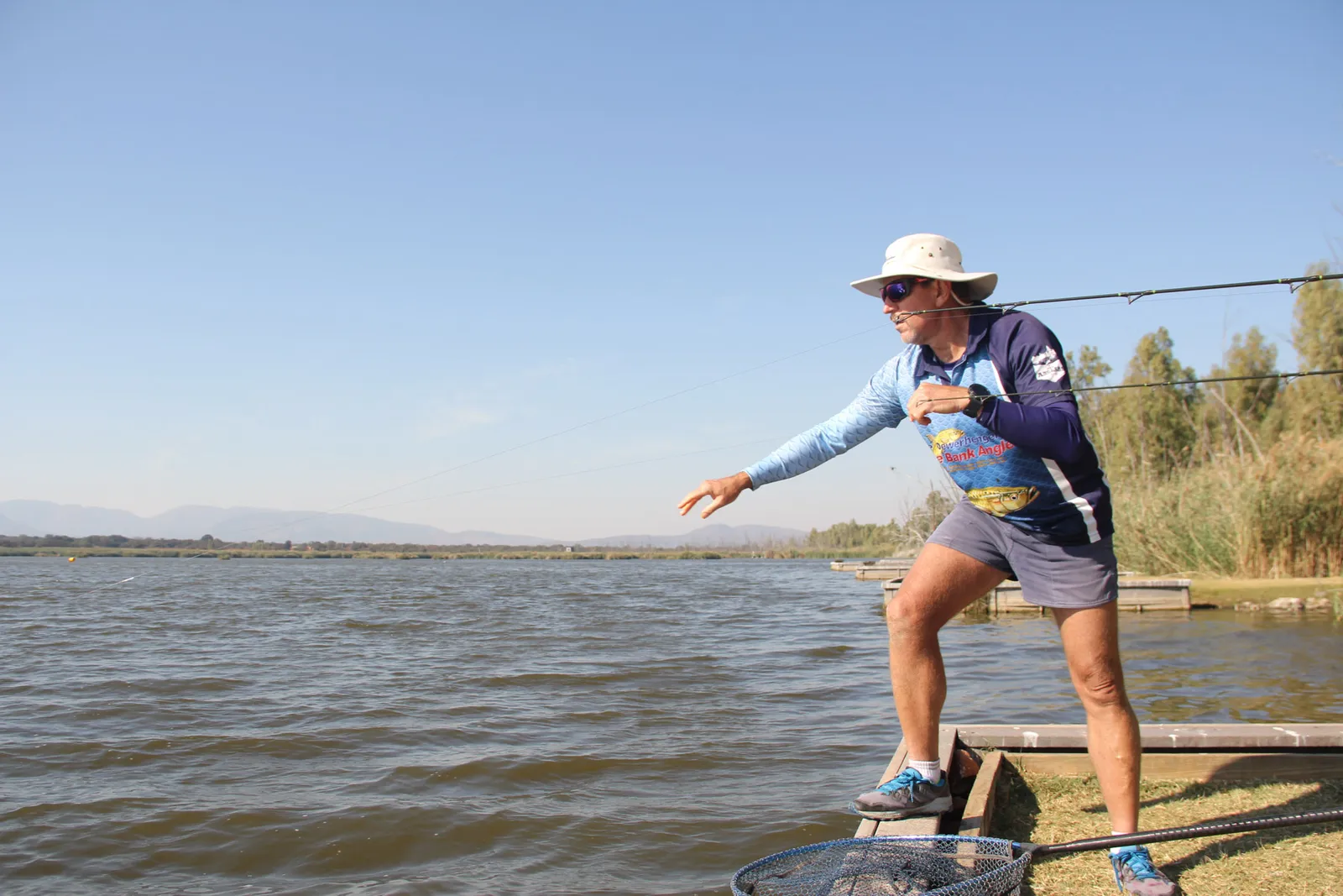 Wooden fishing platform at a swim | Die Nyl Dam - Limpopo - Mokopane - Nyl Dam