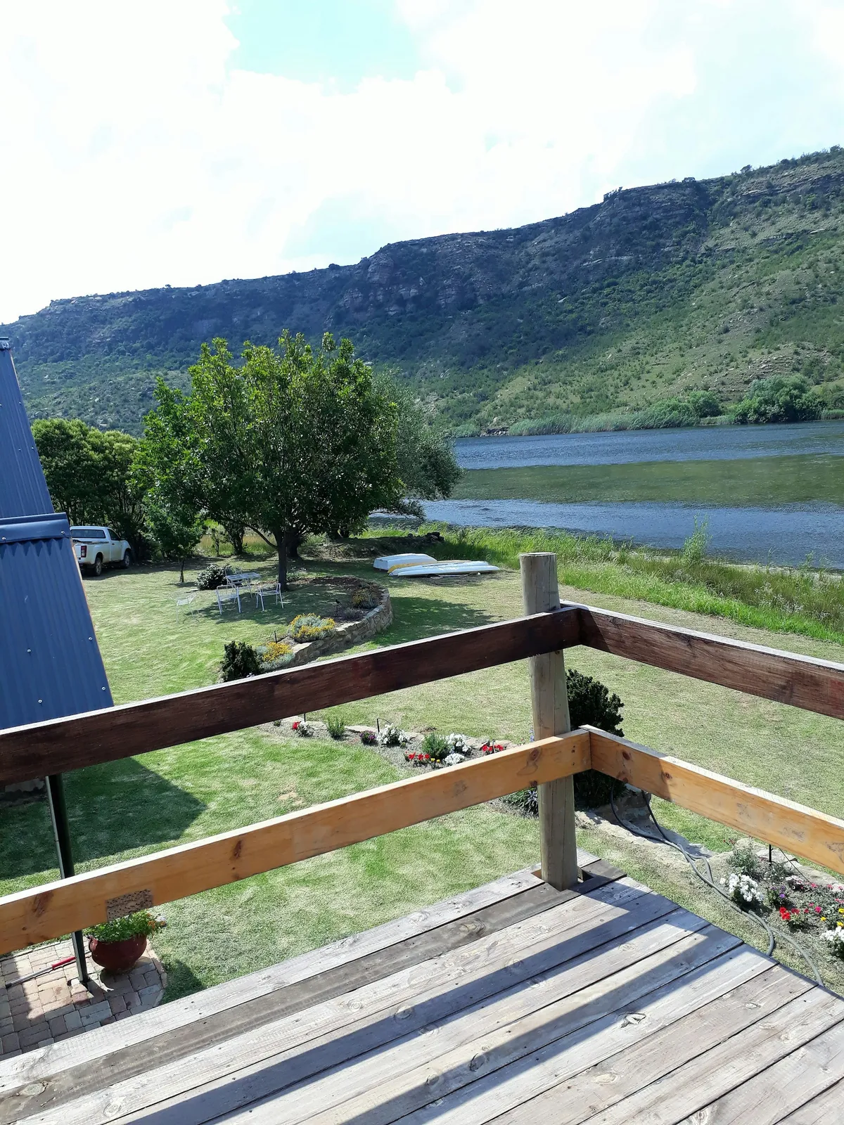 Deck view over the dam | MacFarlanes - Free State - Harrismith