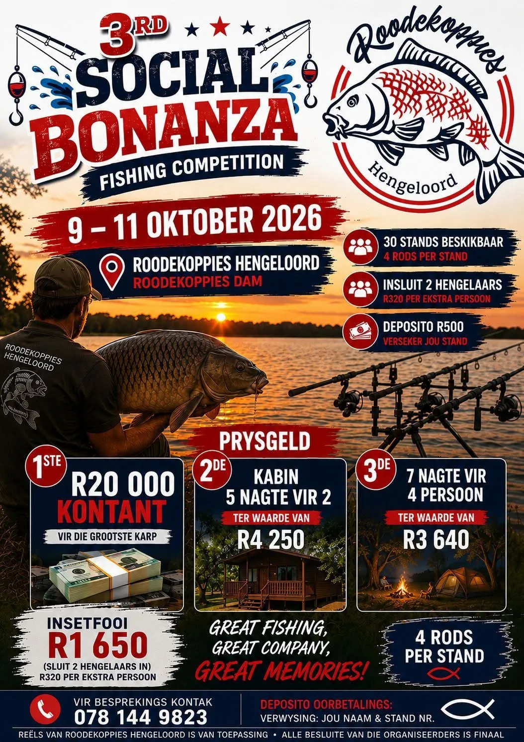 Resort cabin and camping stands | Roodekoppies Hengeloord - North West - Brits - Roodekoppies Dam