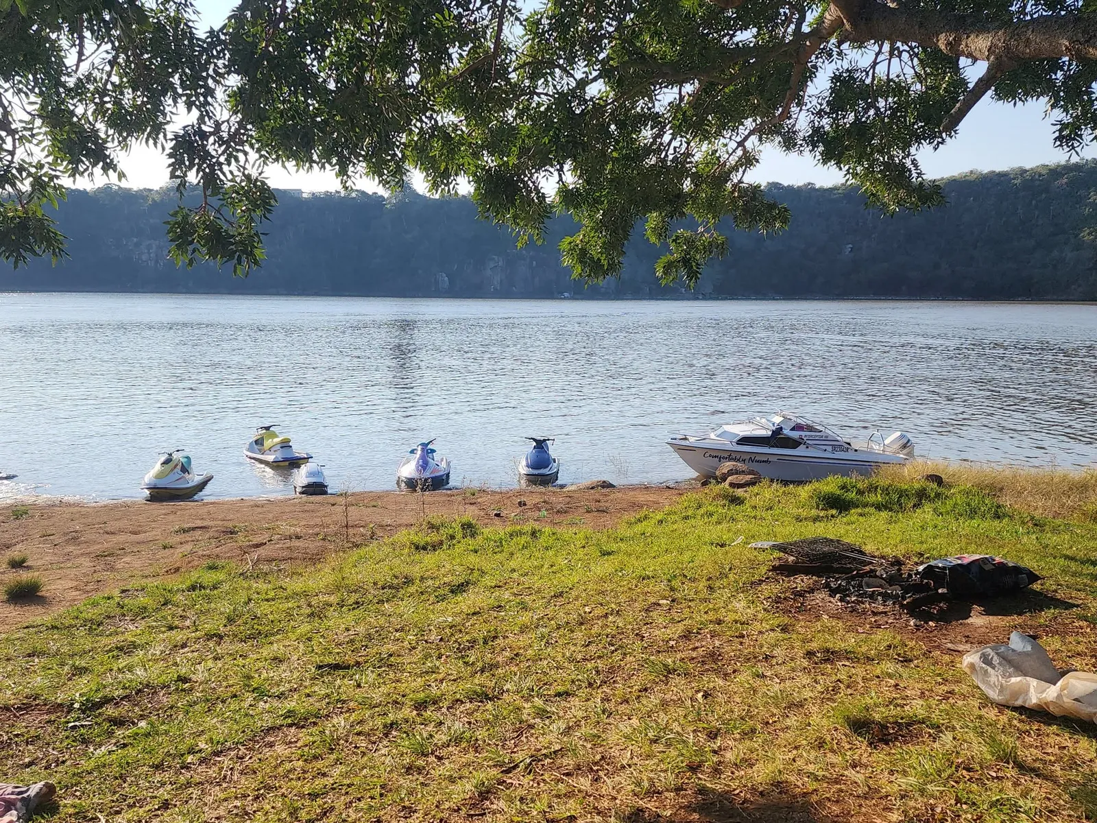Shoreline with jet skis at Nahoon Dam | Nahoon Dam - Eastern Cape - East London - Nahoon Dam