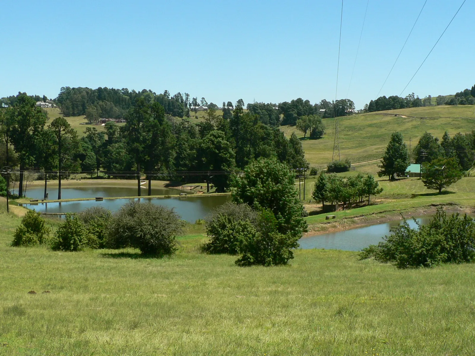 Three farm dams from the hill | Troutbagger Farm - KwaZulu-Natal - Nottingham Road