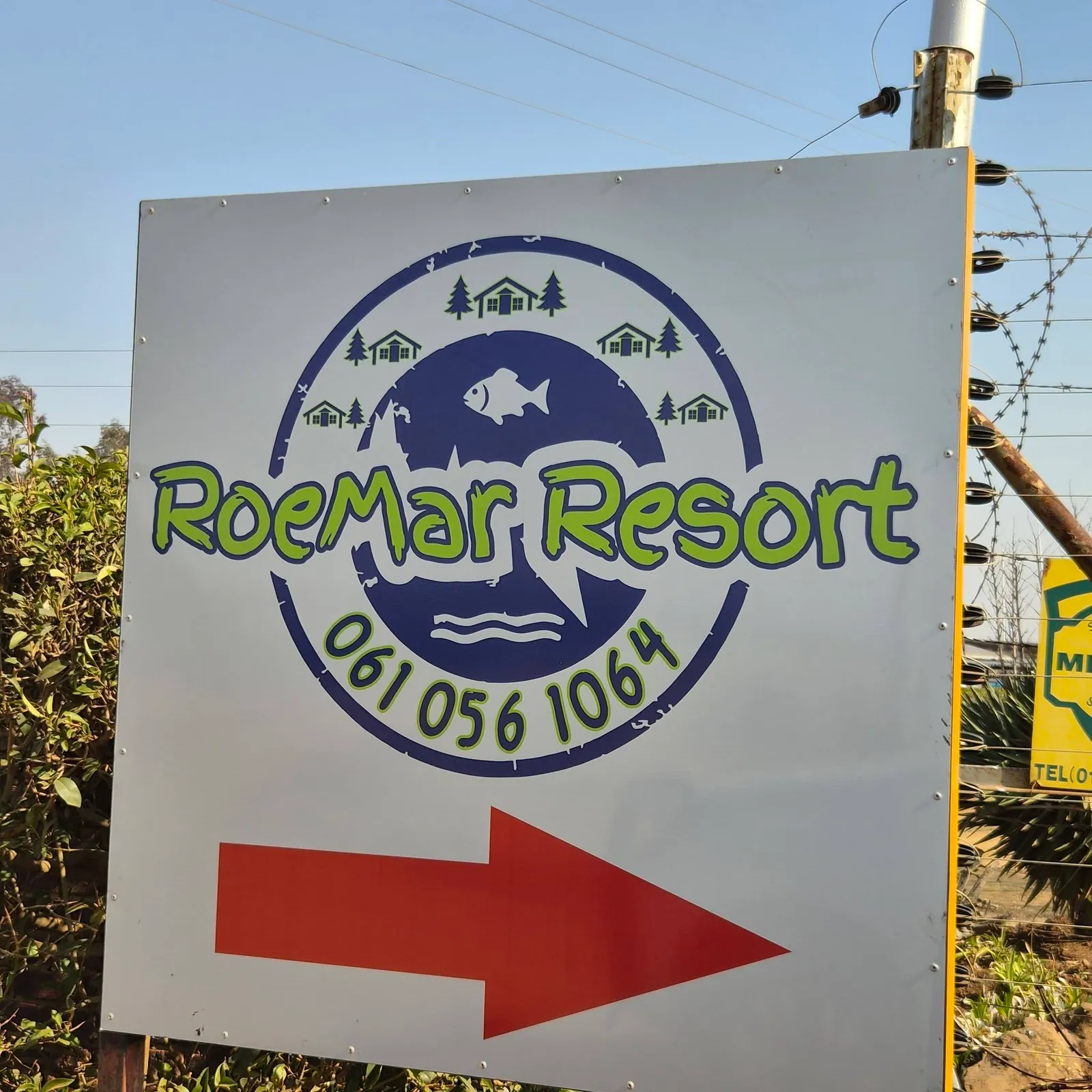 RoeMar Resort entrance sign | Van Driels Fishing - Gauteng - Vaal Marina - Vaal Dam