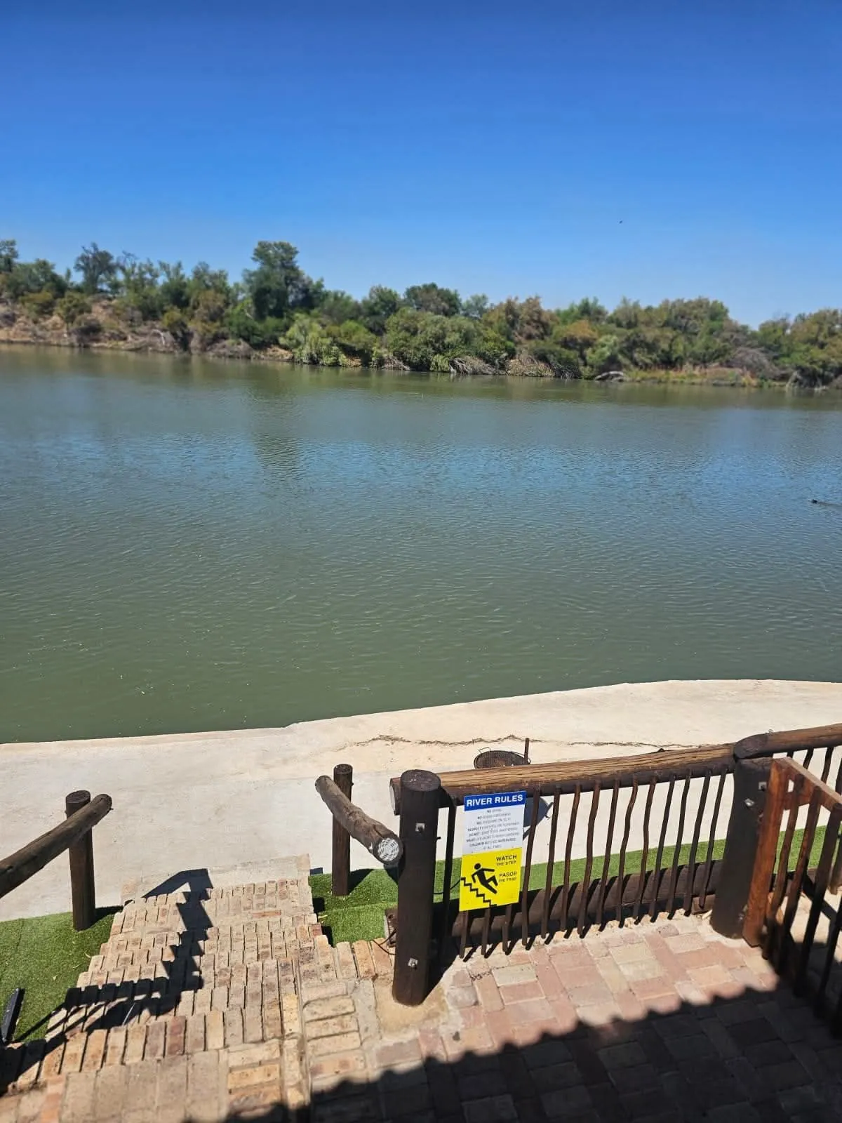 Deck view over the Vaal River bank | Riverview Resort - North West - Bloemhof - Vaal River