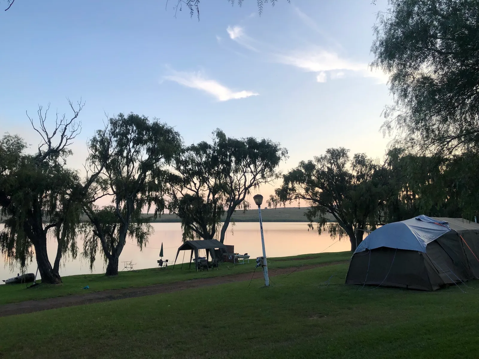 Tent campsite at dawn | Rietspruit Dam Heron Club - Mpumalanga - Kriel - Rietspruit Dam