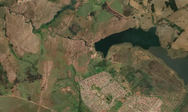 Belfast Dam and town from above | Belfast Dam - Mpumalanga - Belfast - Belfast Dam
