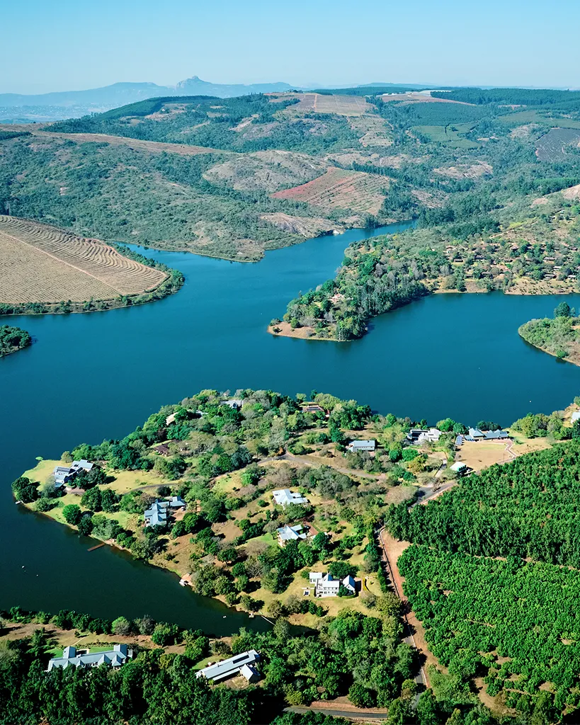 Aerial view of Da Gama Dam shoreline | Kruger Island Resort - Mpumalanga - White River - Da Gama Dam
