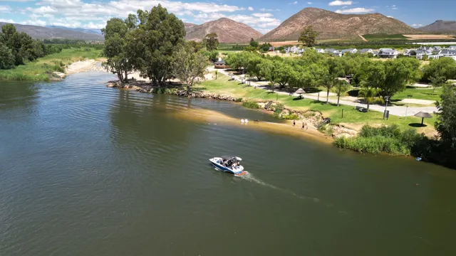 Breede River frontage from above | Silwerstrand Caravan Park - Western Cape - Robertson - Breede River