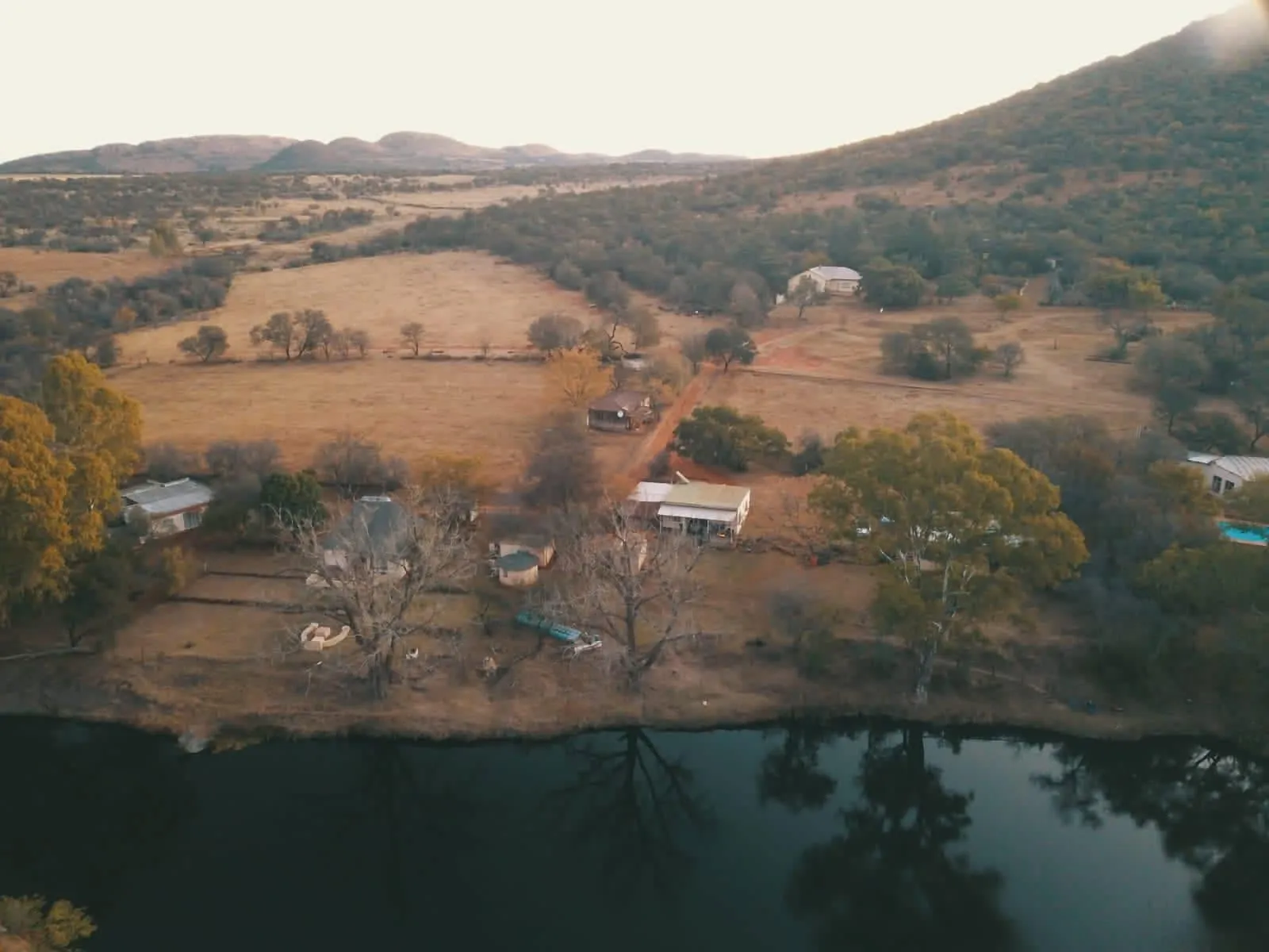 Aerial view of Mount Zion on the Vaal River | Mount Zion - Free State - Parys - Vaal River