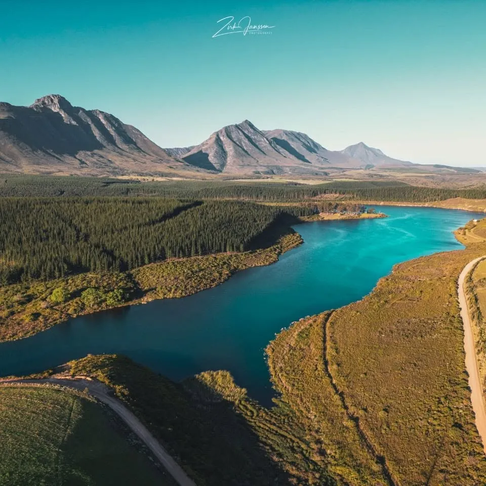Aerial view of Korentepoort Dam | Korentepoort Dam - Western Cape - Riversdale - Korentepoort Dam