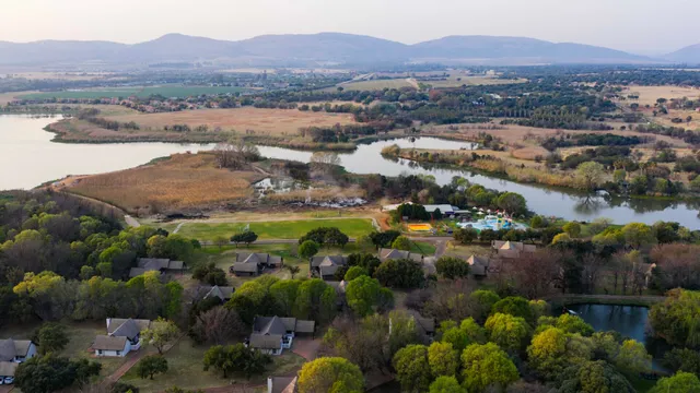 Aerial view of resort on Hartbeespoort Dam | Magalies Park - North West - Hartbeespoort - Hartbeespoort Dam
