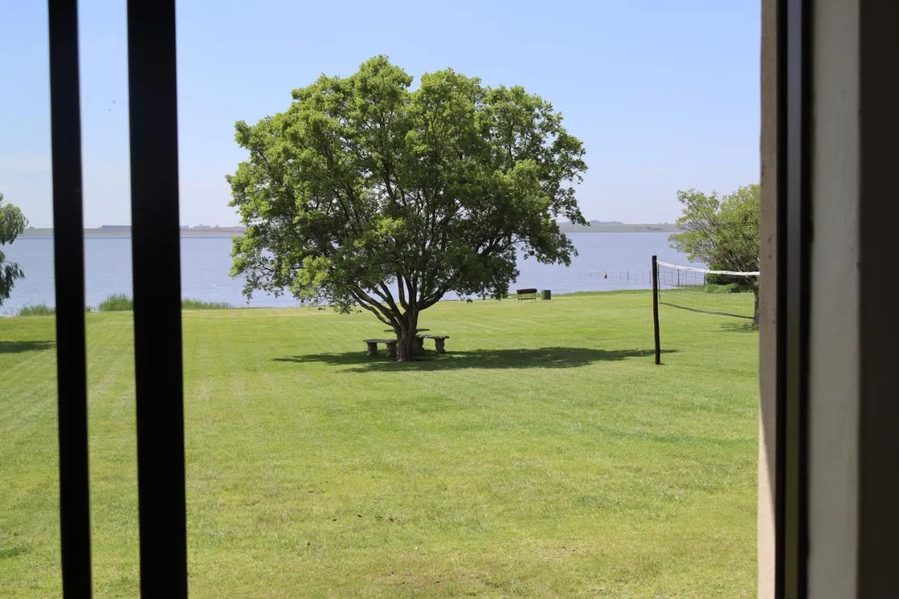 Lawn and lake view from accommodation | Genesaret - Mpumalanga - Chrissiesmeer - Chrissiesmeer