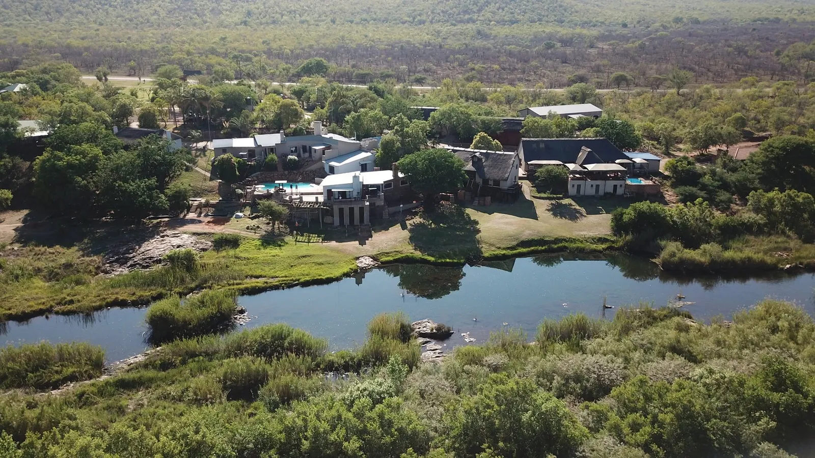 Resort aerial view on the Olifants River | Ruby River Resort - Limpopo - Groblersdal - Olifants River