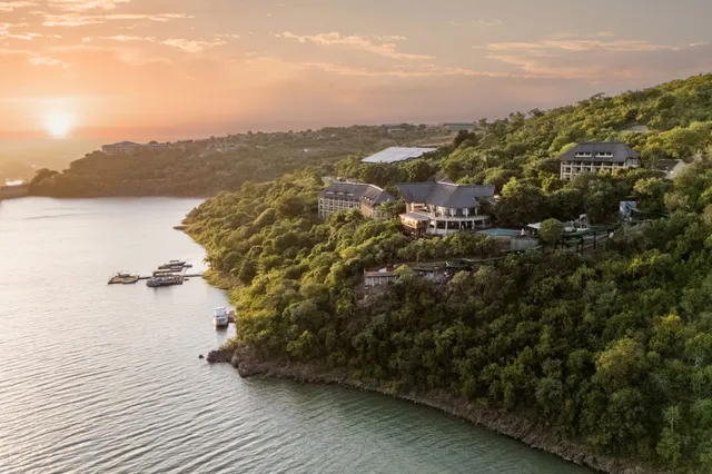 Aerial view of the lodge and marina | Jozini Tiger Lodge and Spa By Dream Resorts - KwaZulu-Natal - Jozini - Lake Jozini (Pongolapoort Dam)