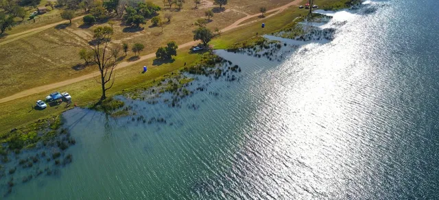 Aerial view of the recreation area | Buffelspoort Dam - North West - Rustenburg - Buffelspoort Dam