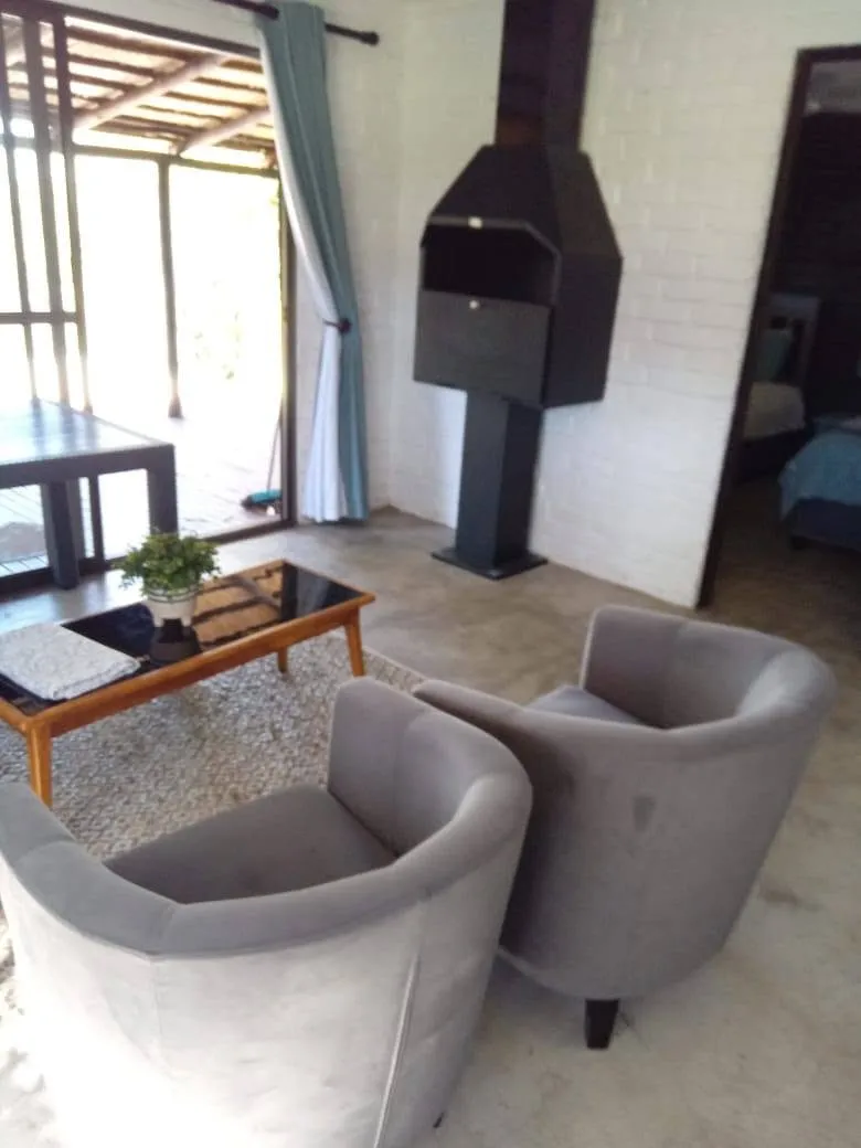Self-catering chalet lounge | River View Farm - Free State - Soutpan