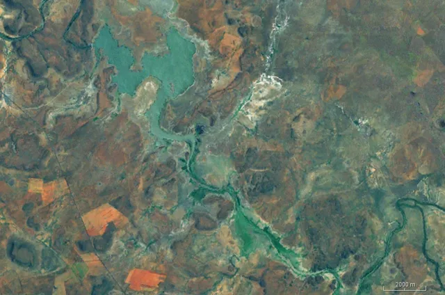Kalkfontein Dam from above | Kalkfontein Dam Nature Reserve - Free State - Koffiefontein - Kalkfontein Dam