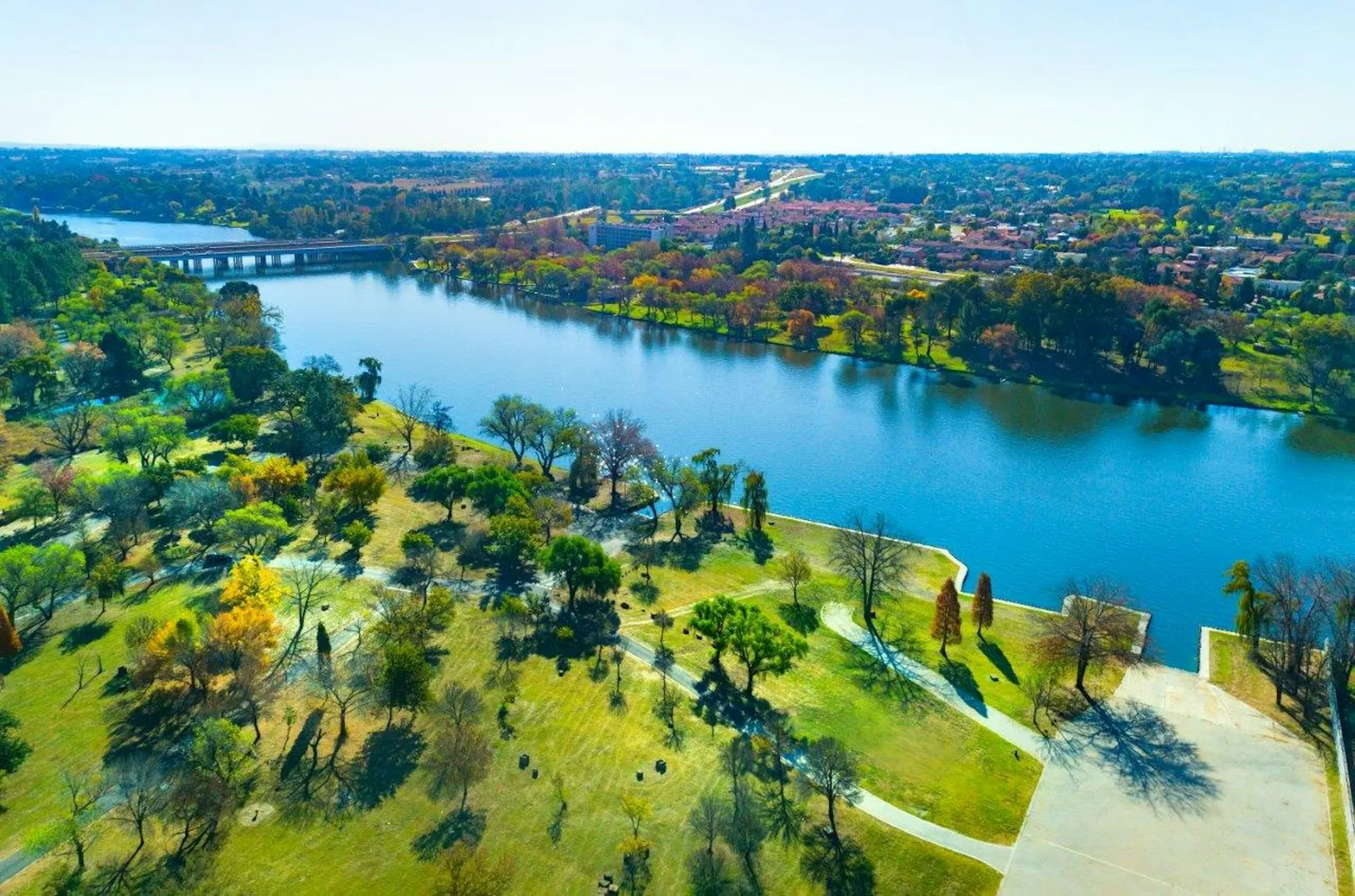 Aerial view of the Vaal River resort | The View on Vaal Resort - Free State - Sasolburg - Vaal River