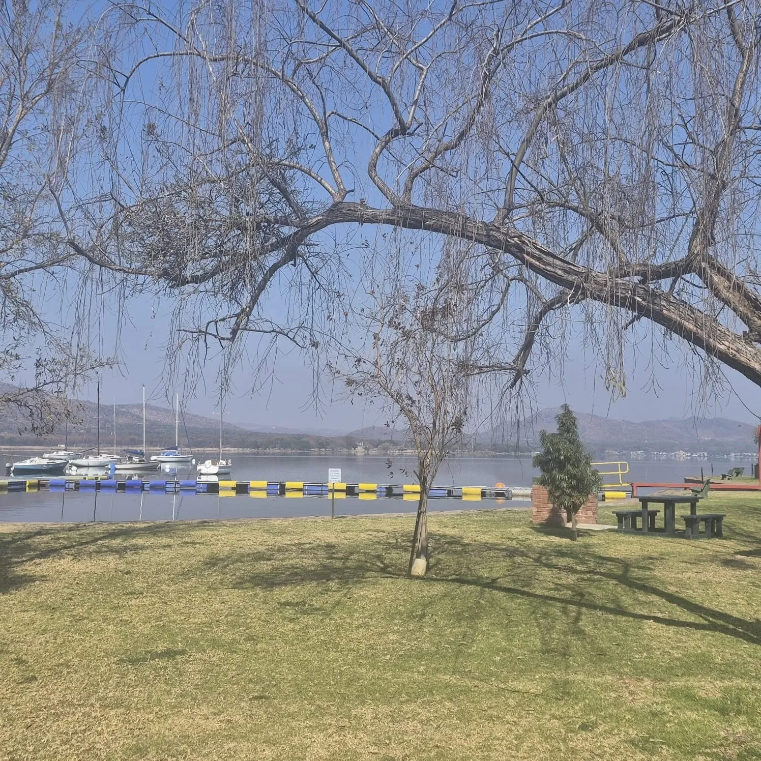 Club waterfront with sailboats and picnic area | Ifafi Aquatic Club - North West - Hartebeespoort - Hartbeespoort Dam
