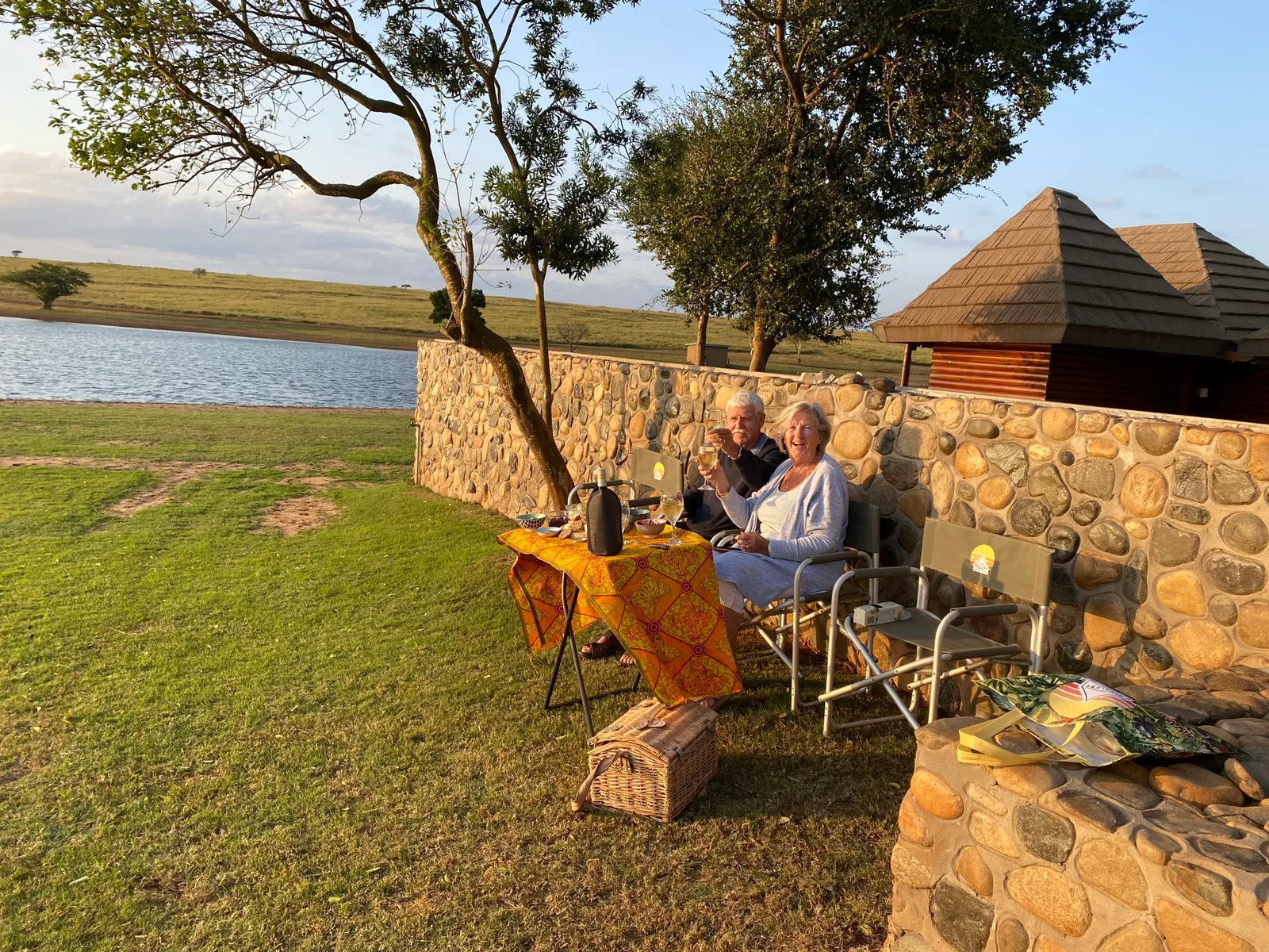 Wooden cabin exterior by the lake | Sunset Plains - KwaZulu-Natal - Hluhluwe