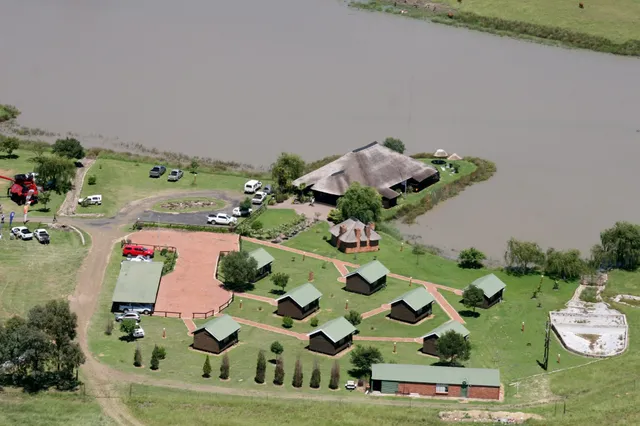 Aerial view of the resort and dam | Jonkersdam Resort - Mpumalanga - Standerton