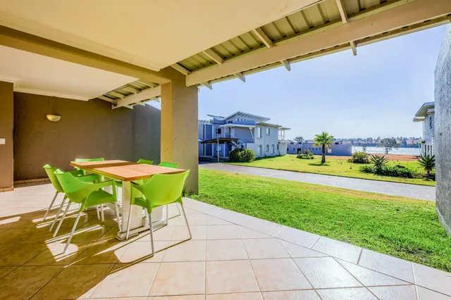 Covered patio with Vaal Dam view | The Anchorage Vaal Marina - Gauteng - Vaal Marina - Vaal Dam