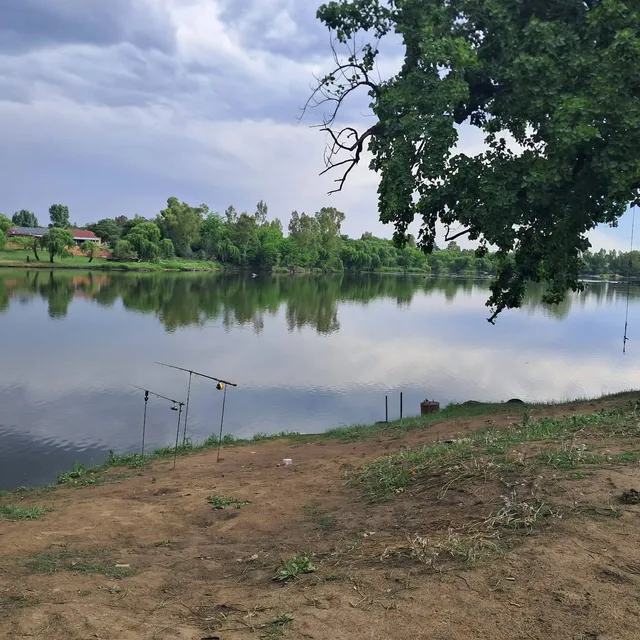 Fishing rods on the Vaal River bank | Vaalrus Vakansie Oord Barage - Gauteng - Barrage - Vaal River